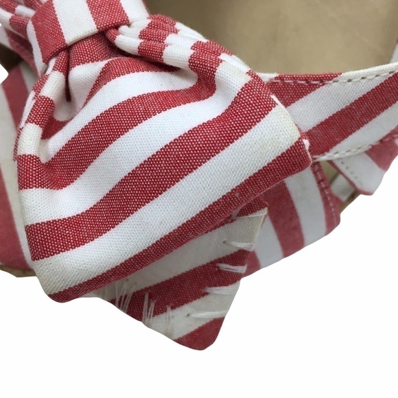 DANIBLACK Bow Heels Striped Patriotic Preppy Minnie Mouse Pinup Style Size 7 - Picture 13 of 16